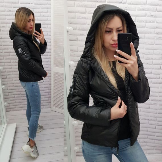 Жіноча демісезонна куртка, арт. 1008, чорний | Зображення 1