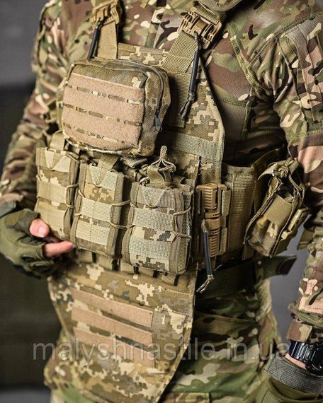 Плитоноска 4 быстрых сброса с напашником Cordura пиксель ДЛ63965 | Зображення 5