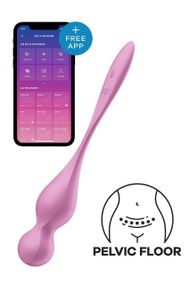 Смарт-кульки Кегеля Satisfyer Love Birds 1 з вібрацією, рожеві sexstyle