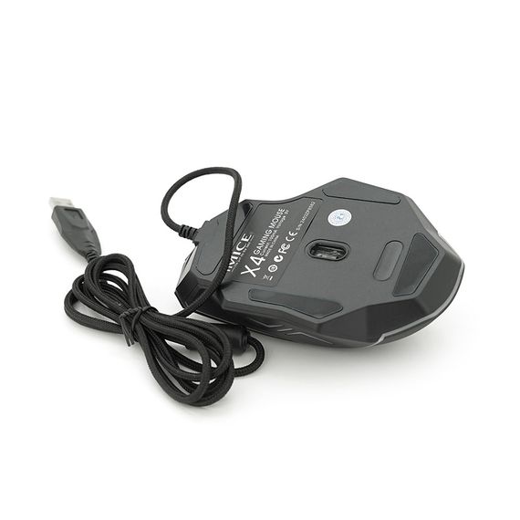 Миша провідна iMICE X4, 8 кнопок, 1200/2400/4800/7200 DPI, Led Lighting, 1,3м, Win7/8/10 Mac OS, Black, COLOR BOX, Q40 | Зображення 3