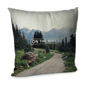 Подушка диванная с бархата On the way 45x45 см (45BP_ORG005)