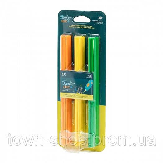Набор стержней для 3D-ручки 3Doodler Start  - Микс (75 шт: оранжевый, желтый, зеленый) | Зображення 2