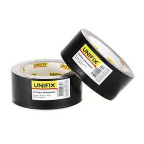 Лента клейкая армированная черная 50мм*25м UNIFIX