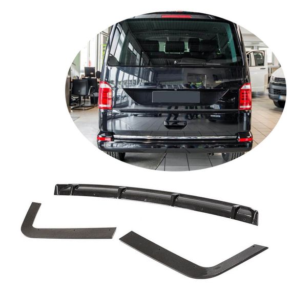Дифузор задьного бампера (для 2015-2019, Карбон) для Volkswagen T6 рр