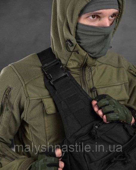 Сумка-слінг тактична з однією лямкою SILVER KNIGHT 8л black ВТ6396 | Зображення 3