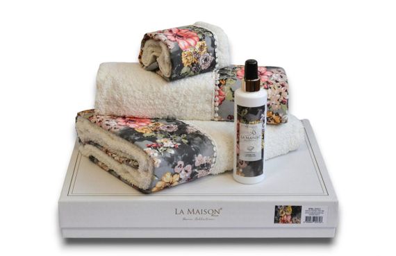 Подарунковий набір рушників La Maison, 3 шт. з ароматом Etel | Зображення 1
