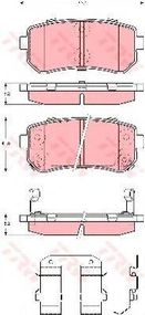 Колодка гальм. диск. HYUNDAI ACCENT, i30, задн. (вир-во TRW) TRW GDB3421 на KIA CEE'D SW (ED)