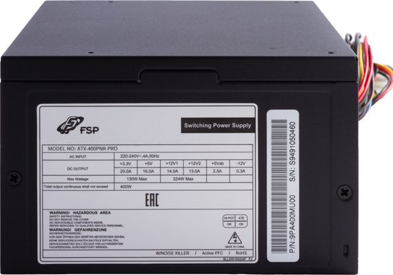 БЖ 400W FSP ATX-400W PNR PRO 120mm silent fan, Retail Box | Зображення 7