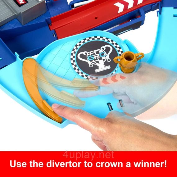 Трек Тачки Трасса для прыжков Молния Маккуин Оригинал Disney Cars GRC Jumping Raceway Lightning McQueen Mattel | Зображення 4