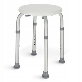 Стілець-табурет 4FIZJO для ванної та душу, регульований White/Grey (P-5905973403382)