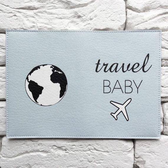 Обкладинка для паспорта Travel baby 2 (блакитний) | Зображення 2