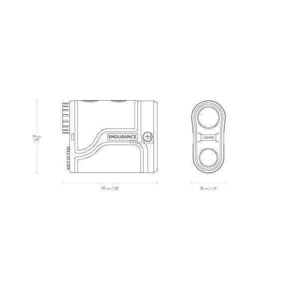 Далекомір Hawke LRF Endurance 6x21 1000м Далекомір лазерний Далекомір з лазером Тактичний далекомір | Зображення 2