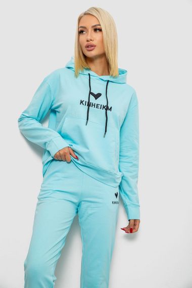 Спортивний костюм жіночий двонитка  уцінка, колір блакитний, 214R1419-007-U-12 | Зображення 1