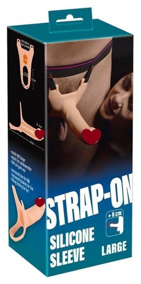 Страпон Silicone Strap-on +6cm large sexstyle