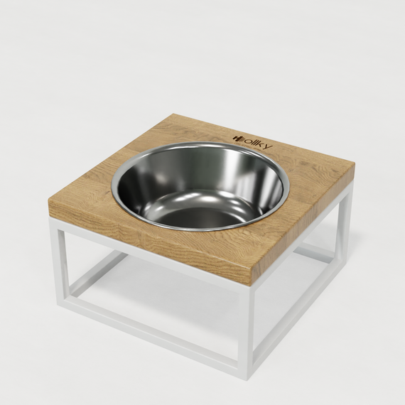 Миска на подставке для кошек и средних собак Hollky Base Solo M (1 × 0,8 л) Solo M-212110-WHNT | Зображення 2
