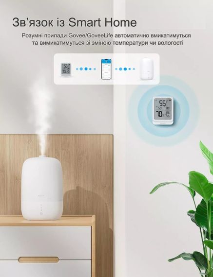 GoveeLife Цифровой термометр-гигрометр Внутренний Bluetooth-измеритель влажности с ЖК-дисплеем | Зображення 4