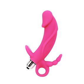 Вибромассажер для тройной стимуляции рельефный Chisa Sweet Breeze Triple Targets, розовый Sex Aura