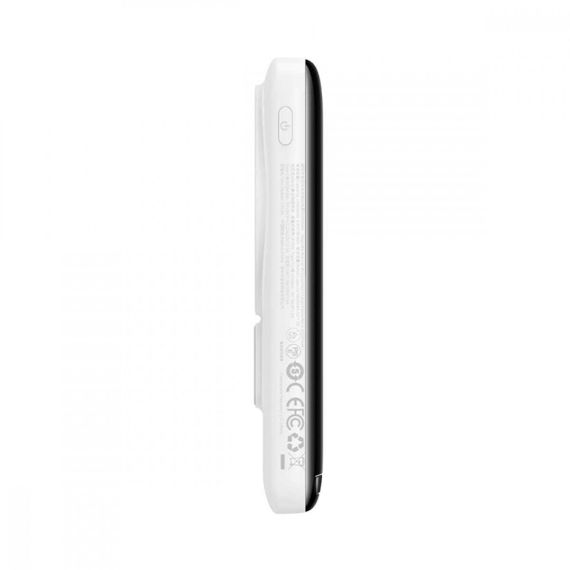 Зовнішній акумулятор Baseus Magnetic Bracket Wireless Fast Charge Power Bank 10000mAh 20W White (With cable | Зображення 4