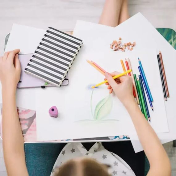 Набір для малювання в кейсі 128 предметів Рожевий | Зображення 3