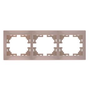 MIRA крем Рамка горизонтальна 3-а без вставки Лезард