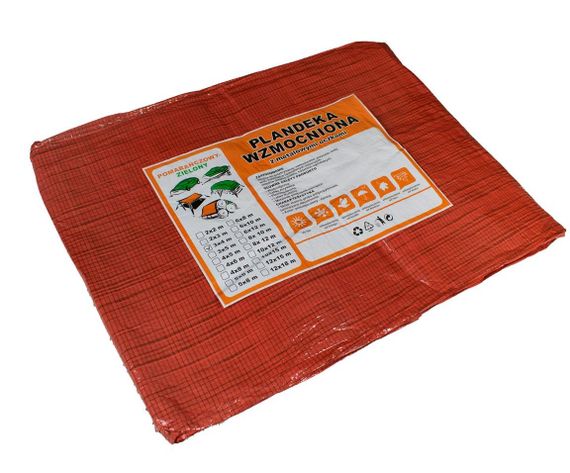 Тент 80 г/м2 2м*3 м двокольоровий зелено-помаранчевий тент від дощу та сонця