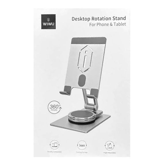 Підставка для планшетів WIWU ZM107 Desktop Rotation Stand For Tablet up to 12.9 inch Silver | Зображення 5
