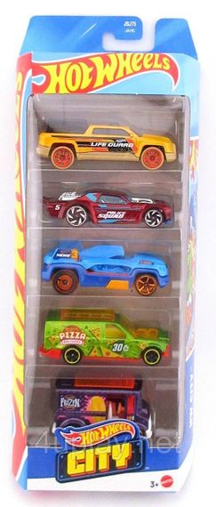 Hot Wheels HW City Подарунковий набір з 5-ти машинок Хот Вілс Місто | Зображення 2