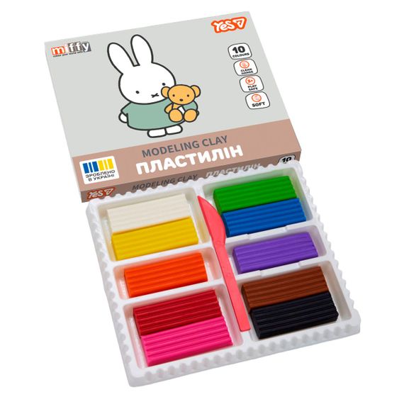 Пластилин YES Miffy 540718 10 цветов | Зображення 1