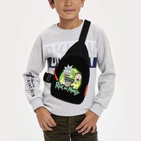Сумка через плече дитяча Рік і Морті 29х17 см сумка слінг для хлопчика (02157)