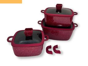 Набор кастрюль с антипригарным покрытием XPRO HK-323 красная (41923-HK-323 КРАСНЫЕ_1940)