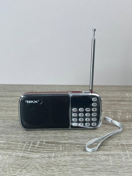 Карманный мини-радиоприемник BKK USB MP3 L088 карманный с картридером и аккумулятором с папками и SD-картой Черный | Зображення 3