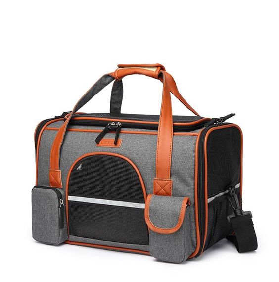 Сумка Переноска Для Кота Складна Сумка Для Домашніх Тварин з Прозорими Стінками та Кріпленнями до Чемодану та Авто до 7 кг