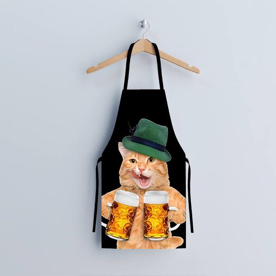 Фартук 3D Котик с пивком 4169 17566 80х60х24 см | Зображення 1