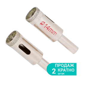Коронка алмазна по керамиці та склу d14мм SIGMA