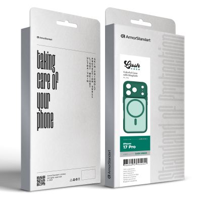 Чехол для мобильного телефона Armorstandart Lush MagCase Apple iPhone 17 Pro Dark Green (ARM87491) | Зображення 2