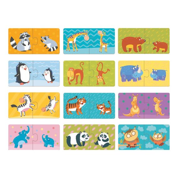 Детский пазл Мама и Малыш DoDo 300150, 12 пазлов по 2 элемента | Зображення 2