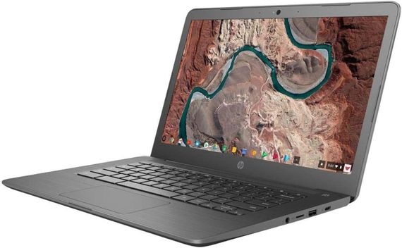 Ультрабук HP Chromebook 14 / 14" (1366x768) TN / Intel Celeron N3350 (2 ядра по 1.1 - 2.4 GHz) / 2 GB DDR3 / 32 GB SSD / Intel HD Graphics 500 / WebCam / ChromeOS б/у | Зображення 3