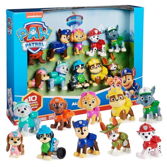 Подарунковий набір 10 фігурок Щенячий патруль Оригінал Paw Patrol 10th Anniversary All Paws On Deck | Зображення 2