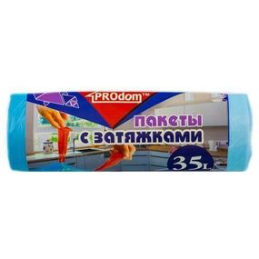 Пакеты для мусора 35*15 с завязками ТМ Продом