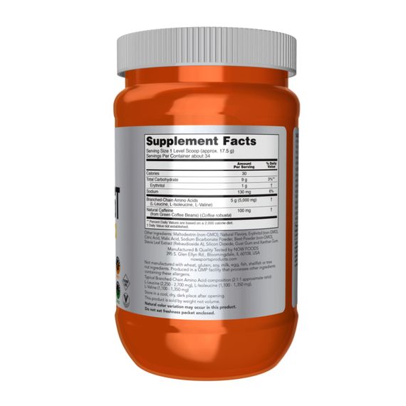 Аминокислоты Now Foods BCAA Blast Powder - 600g (Tropical Punch) | Зображення 1