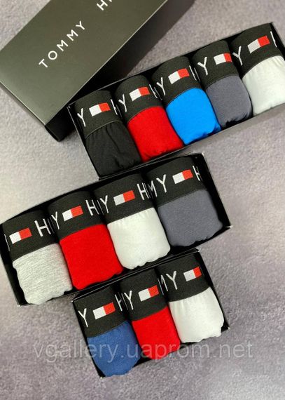 Подарочный набор мужского белья ТН в коробке на 4 шт  (7 цветов на выбор), хлопковые трусы 4
