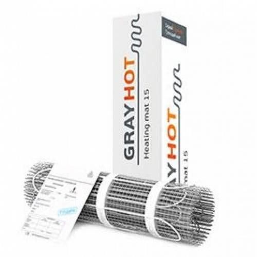 Теплый пол под плитку нагревательный мат GrayHot 150 Вт/м² 0,9 м² (129 Вт) | Зображення 1
