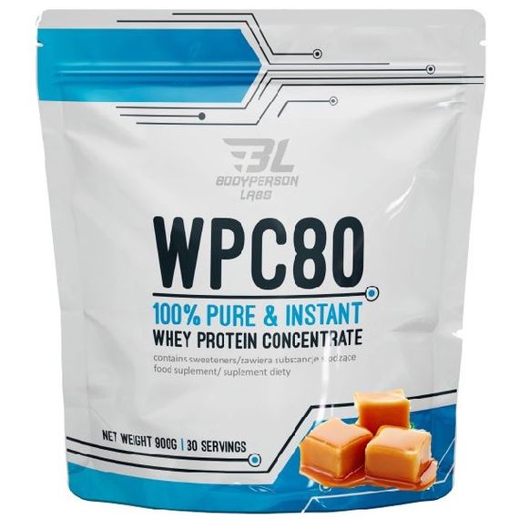 Протеїн Bodyperson Labs WPC80 900 g /30 servings/ Caramel