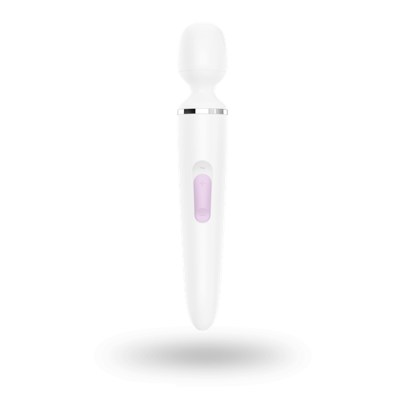 Вибромассажер Satisfyer Wand-er Woman (White/Chrome), водонепроницаемый, мощный, размер XXL | Зображення 4