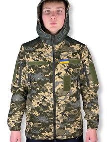 Флісова кофта з капюшоном Піксель XS