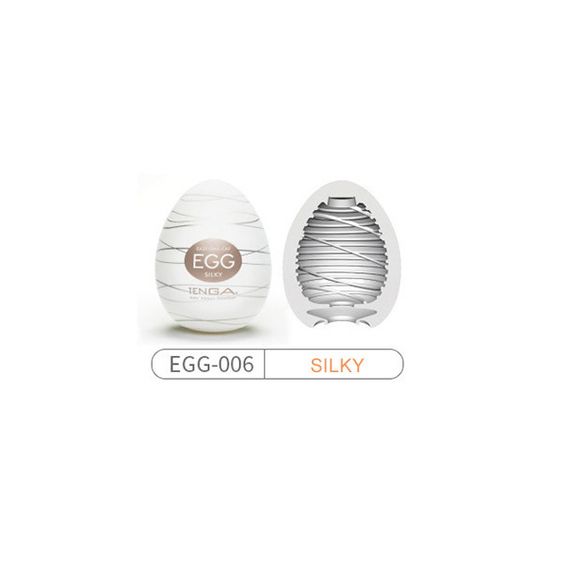 Еластичний чоловічий мастурбатор Egg Silky (Шовковистий) | Зображення 1