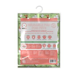 Misoko&Co Багаторазова пелюшка для собак, 40х50 см (цуценята та кісточки), салатова, 2 шт.