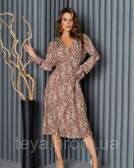 Платье для женщин цвет коричневый размер L FI_008504