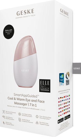 Масажер для обличчя GESKE Cool&Warm Eye and Face Massager 7в1 starlight, Бежевий | Зображення 7
