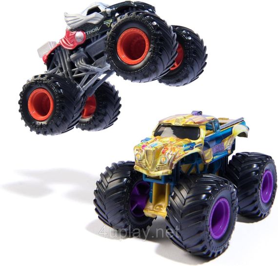 Подарочный набор металлических монстр-траков Monster Jam Marvel Тор, Танос | Зображення 5
